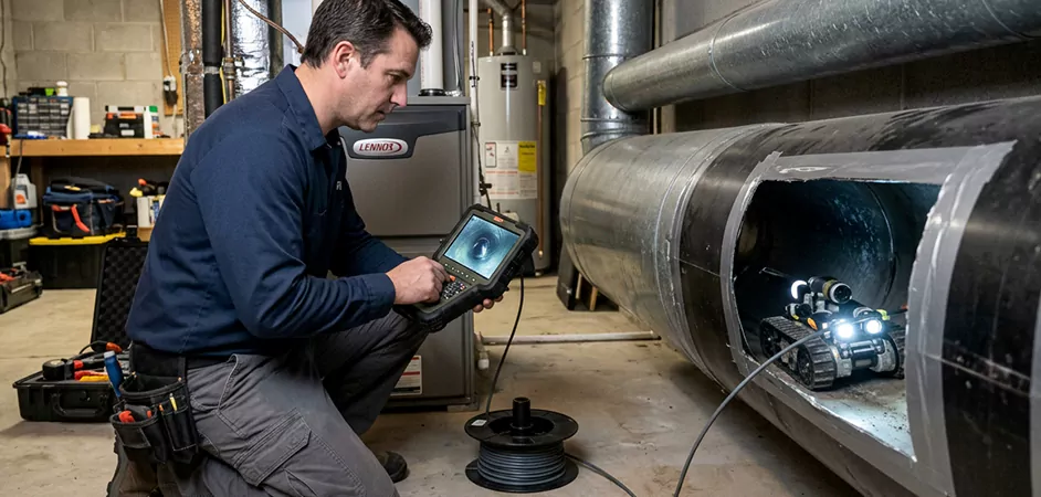 Robotic Duct Inspection in Conroe, TX