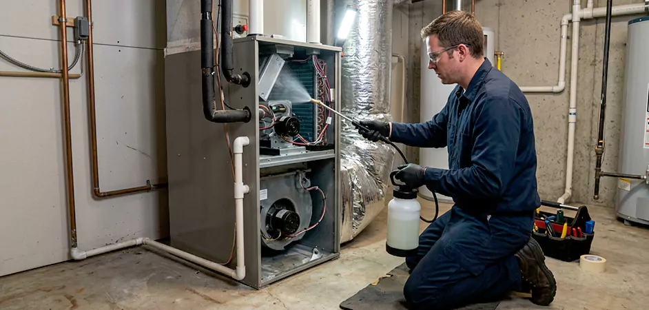 Air Handler Antimicrobial Treatment in Conroe