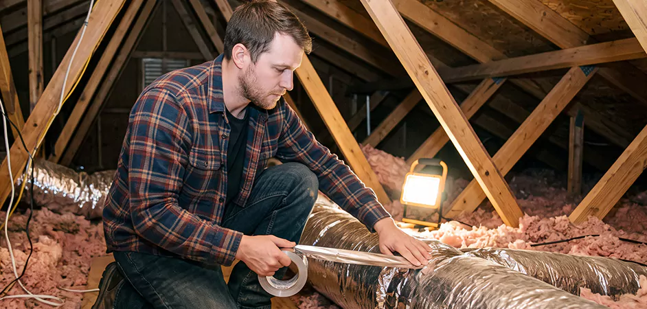 Attic Duct Sealing and Insulation in Conroe