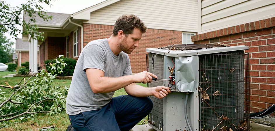 Storm Damage HVAC Restoration in Conroe