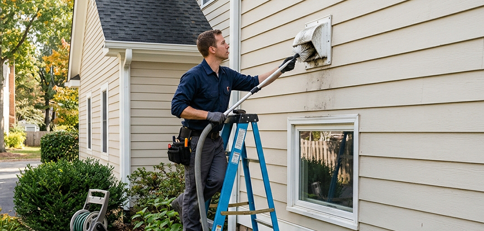 Exterior Vent Cap Cleaning in Conroe